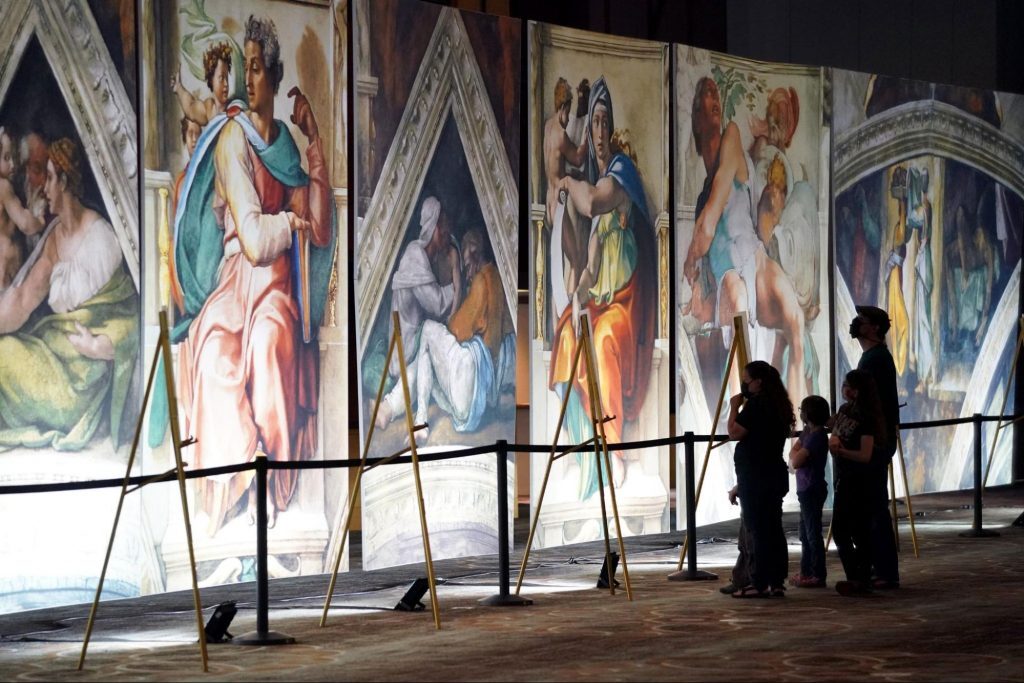 Surround yourself in Michelangelo's masterpieces under a life-size perspective