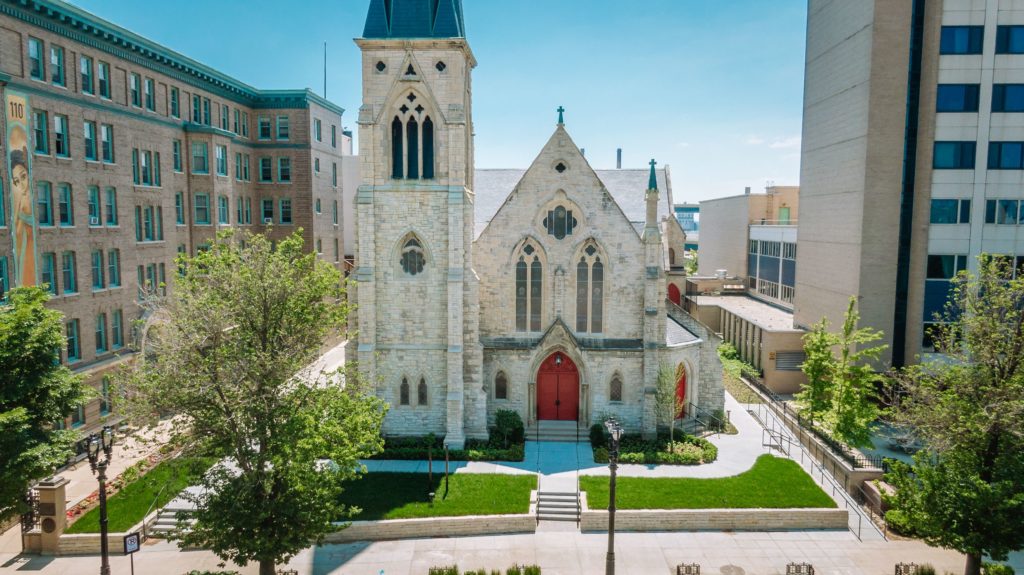The historical St. James 1868 In Milwaukee