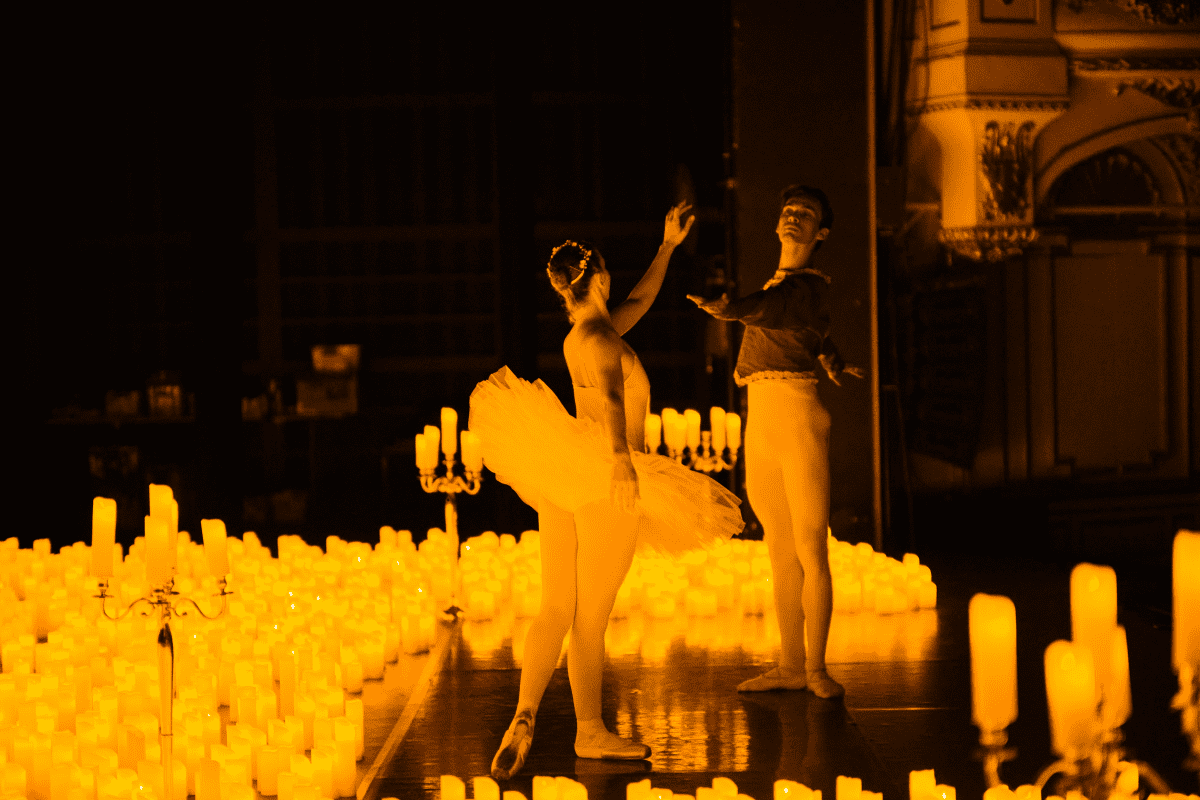 Ballerinas dancing at a Candlelight concert
