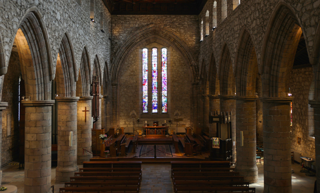 The nave of St Machar's Cathedral in Aberdeen