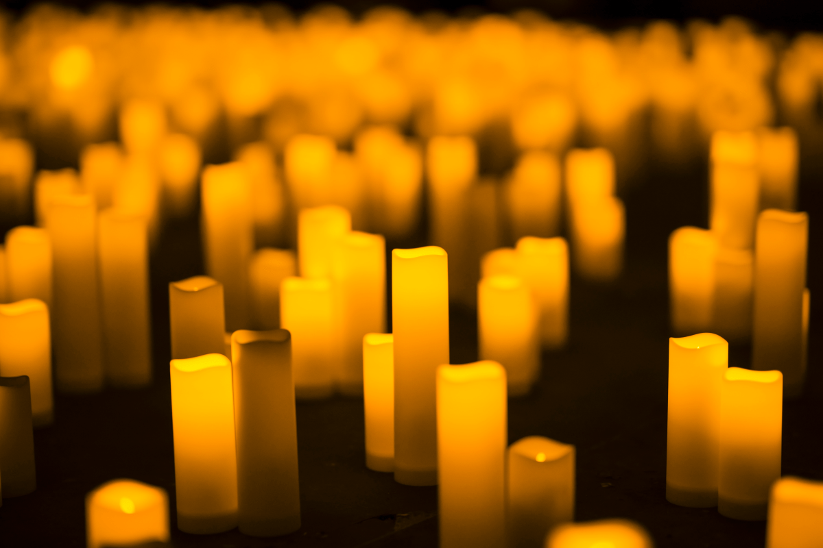 Thousands of candles on display for a Candlelight concert.