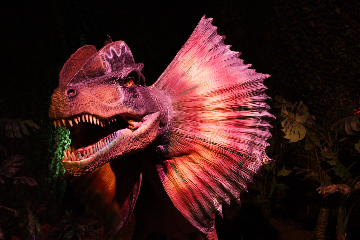 life-sized dinosaur replica