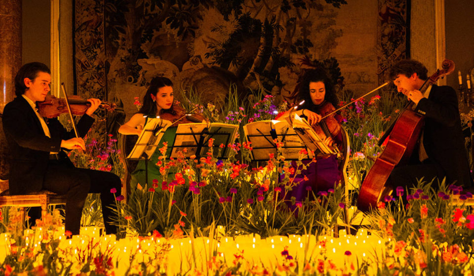 Ein Meer aus Blumen und Kerzen – Erste idyllische Aufnahmen der Candlelight Spring Konzerte