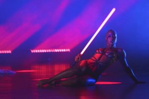 Burlesque performers wear Star Wars costumes